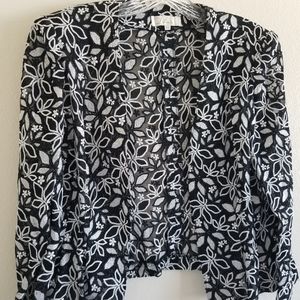 Vintage Embroidered Open-front jacket